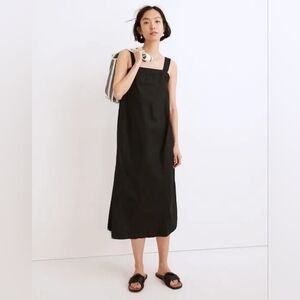 Madewell Linen-Cotton Princess-Seamed Midi Dress